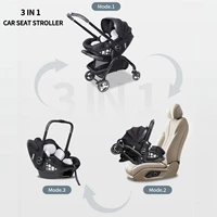Poussette bébé 3 en 1 avec couffin, poussette de poche pliable bidirectionnelle, marcheur pour bébé, vente en gros 5