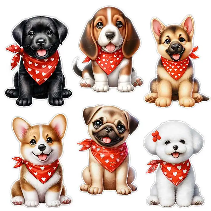 Cute Corgi Pug Dog BASSET HOUND Dog German Shepherd Hound Sticker Bathroom Toilet Decor Home Decoration Decals M1151