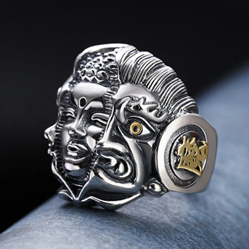 thumbnail image 1 of Anillos para nudillos de Stranger Things Dark Souls: joyas tibetanas de Wicca religiosa para hombres y mujeres, accesorios únicos para los dedos, 1 of 4