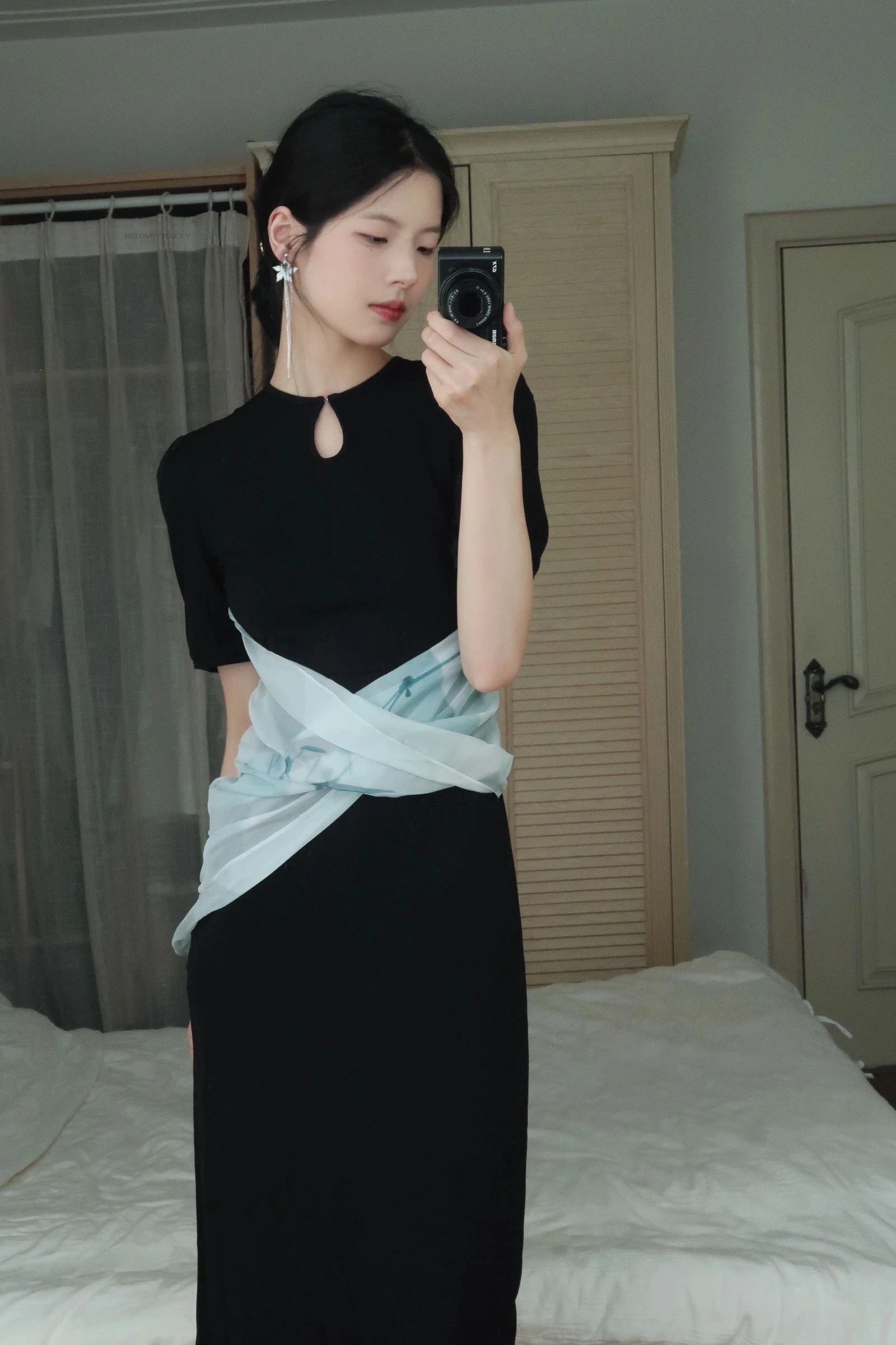 

New Chinese Style Vintage Print Splicing Improved Cheongsam Dress Temperament Long Dress Female Improved Sexy Qipao Dress