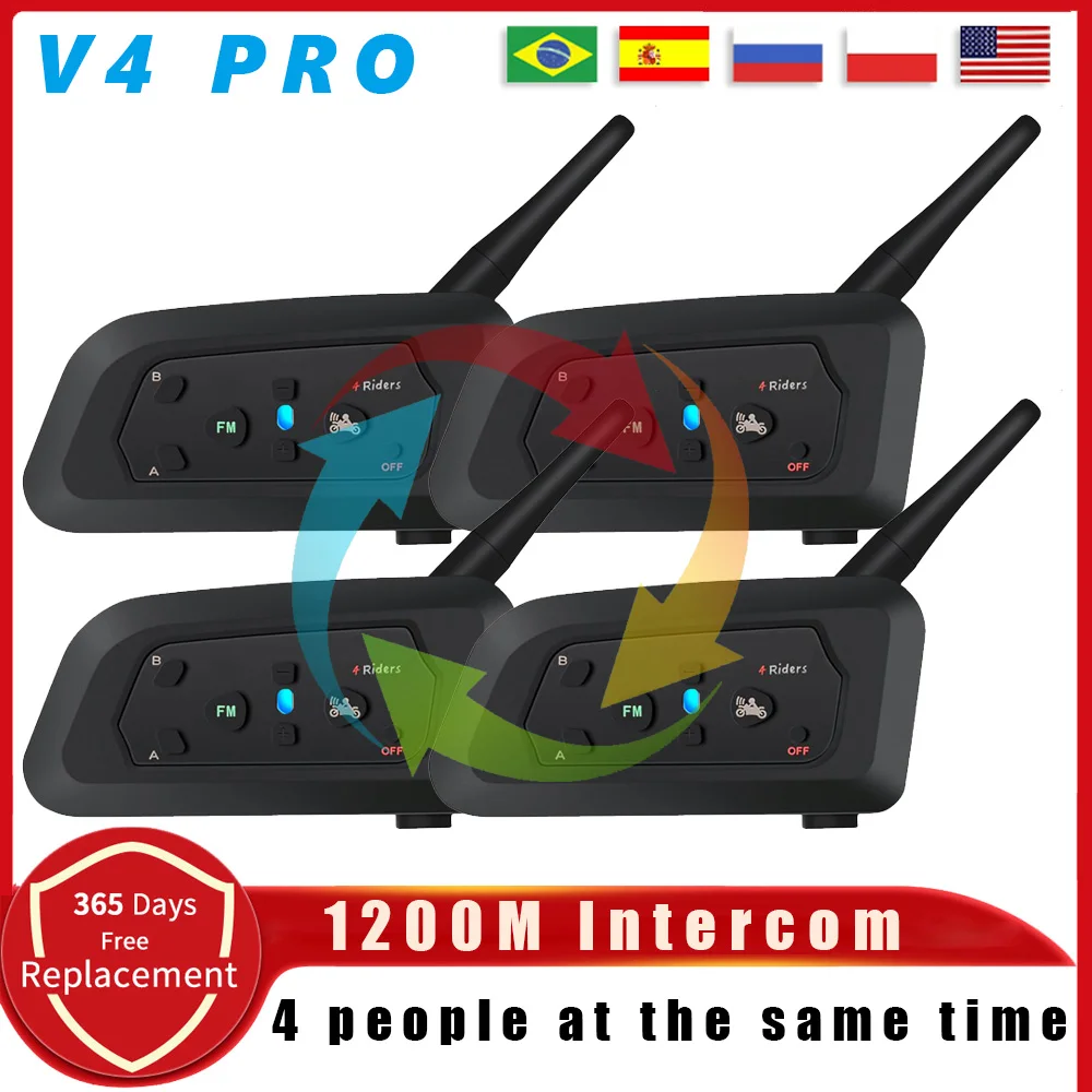 Casque Excelvan V6 Intercom Moto Excelvan FDC02 Moto Intercom