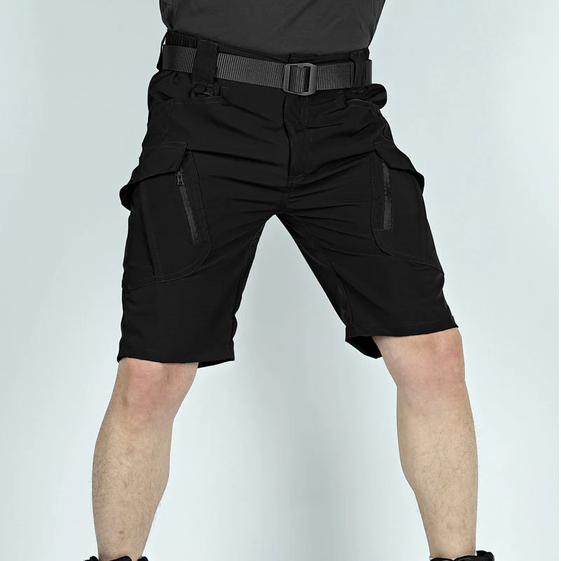 Cargo Shorts Men Summer Tactical Pants Quick Dry Short Trousers Male Hiking Hunting Pant Multi-Pocket Knee Length Men's Trousers 2