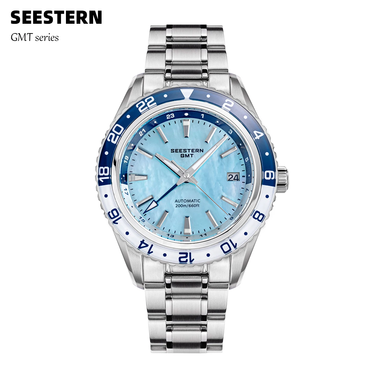 SEESTERN Men of Watch Office GMT Automatic NH34 Movement