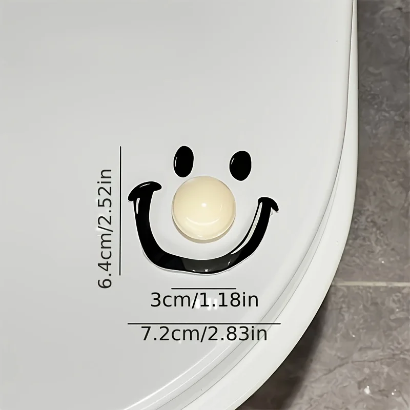 Toilet Lid Lifter toilet accessories Modern style dopamine smile ball circular battery free handheld bathroom toilet lid opener
