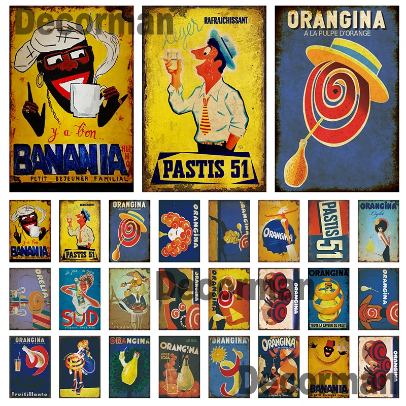 

[ Mike86 ] France ORANGIA BEER Painting Metal Sign Poster Painting Store Pub Decoration wall art decor LTA-3209