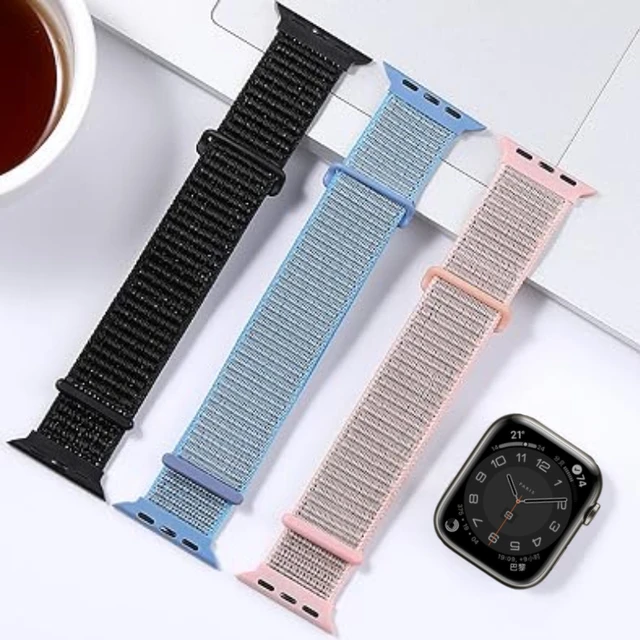 Nylon Strap for Apple Watch 10 46mm 42mm Ultra 2 49mm Breathable Replacement Wristband for IWatch 9 8 7 6 5 4 3SE 45mm 41mm 44mm 4