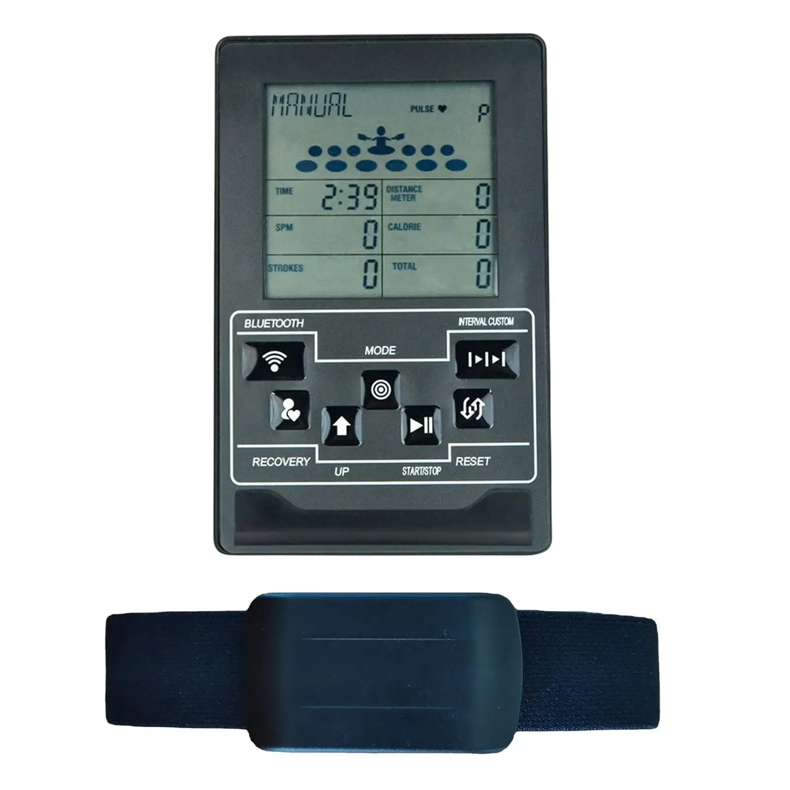 

Rowing Machine Counter Monitor Measurement for Gym with Heart Rate Function