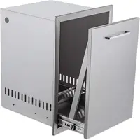 Drawer Stainless Steel Pull-Out Trash/Propane Tank Drawer Storage for Propane Tank or Trash Bin Adds Convenient Storage in Any O 1