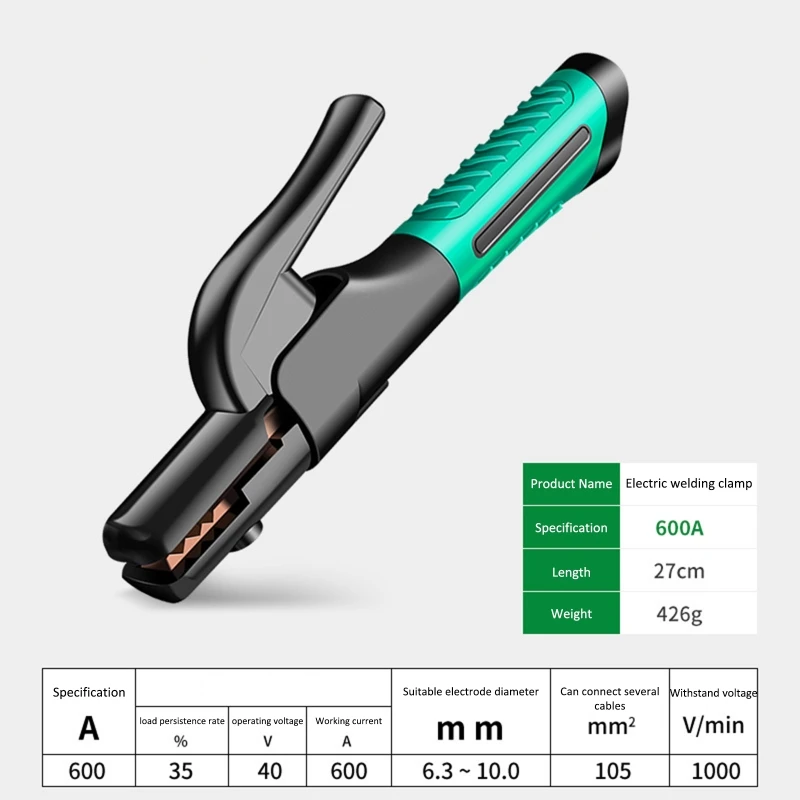 

Welding Electrode Holder 300A/600A/800A Heavy Duty Jaw Holding Plier