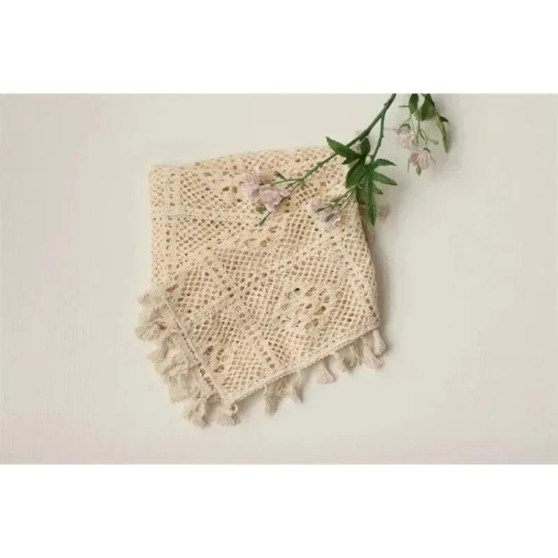 1pc Rattan Woven Basket with Handles Posing Nest Newborn Baby Changing Container Essential Photo Prop Basin Frame for Shoots