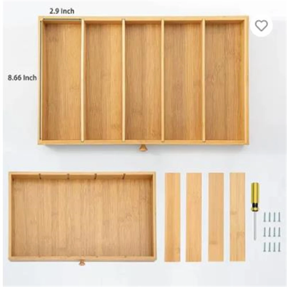 Bamboo Spice Rack Organizer for Kitchen Cabinet Cosmetic Organizer Countertop Spice Rack