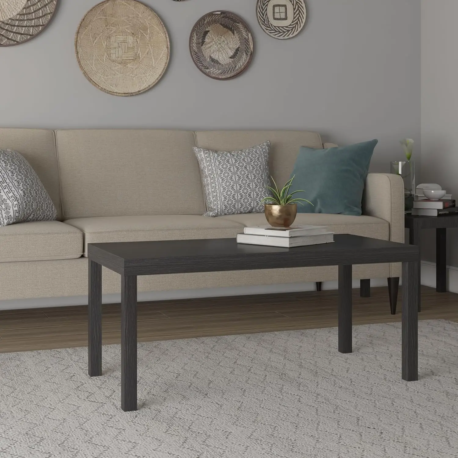 Coffee Table, Espresso, living room furniture ,for dorm rooms and small apartments 2