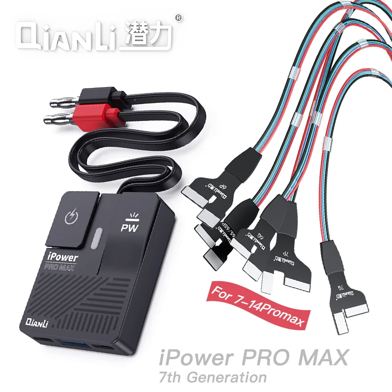 

Qianli 7th Ipower Pro Max Power Supply Cable Test Cable One Click Power on Dual Connector Design Suitable for IP6G-14PM Repair