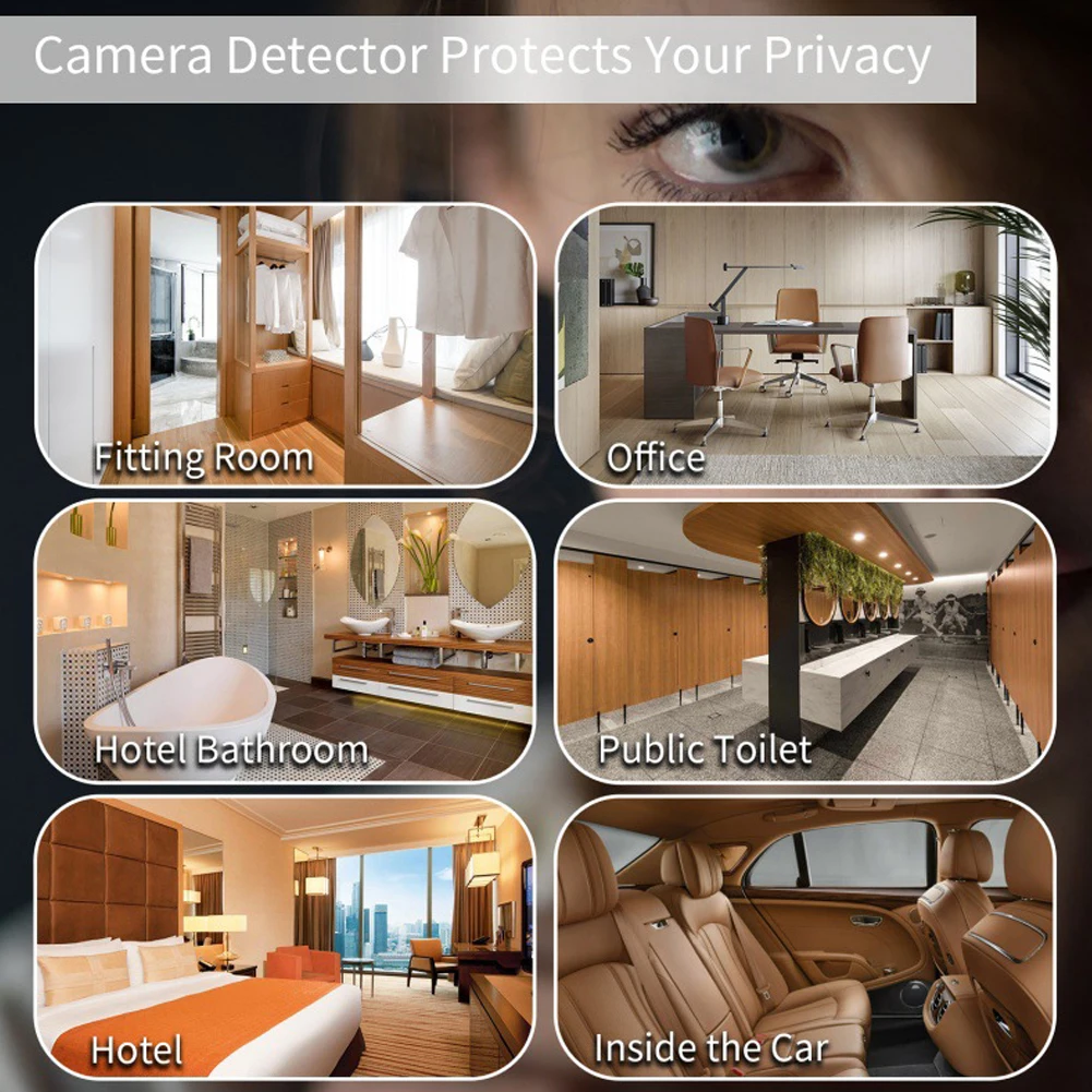 Infrared Light Cam Detector 4 Modes Portable RF Signal Scanner 220mAh Car GPS Tracker Detector for Home Office Travel Car