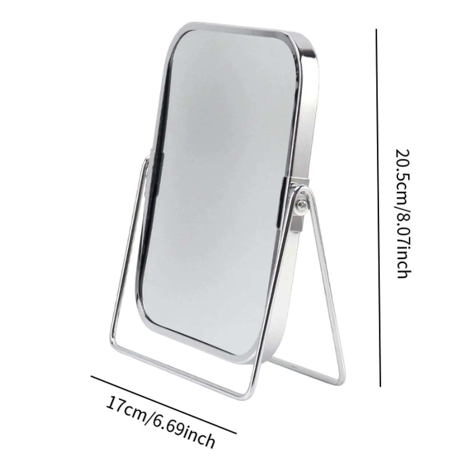 Makeup Mirror Square Mirror 360 Degree Rotation Double Sided Desktop Stand for Bedroom Vanity Office Home Dressing Table