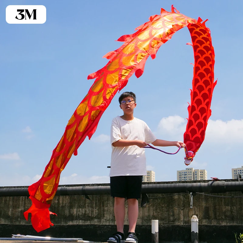 3/5M Chinese Style Dragon Dance Props For Children Carnival