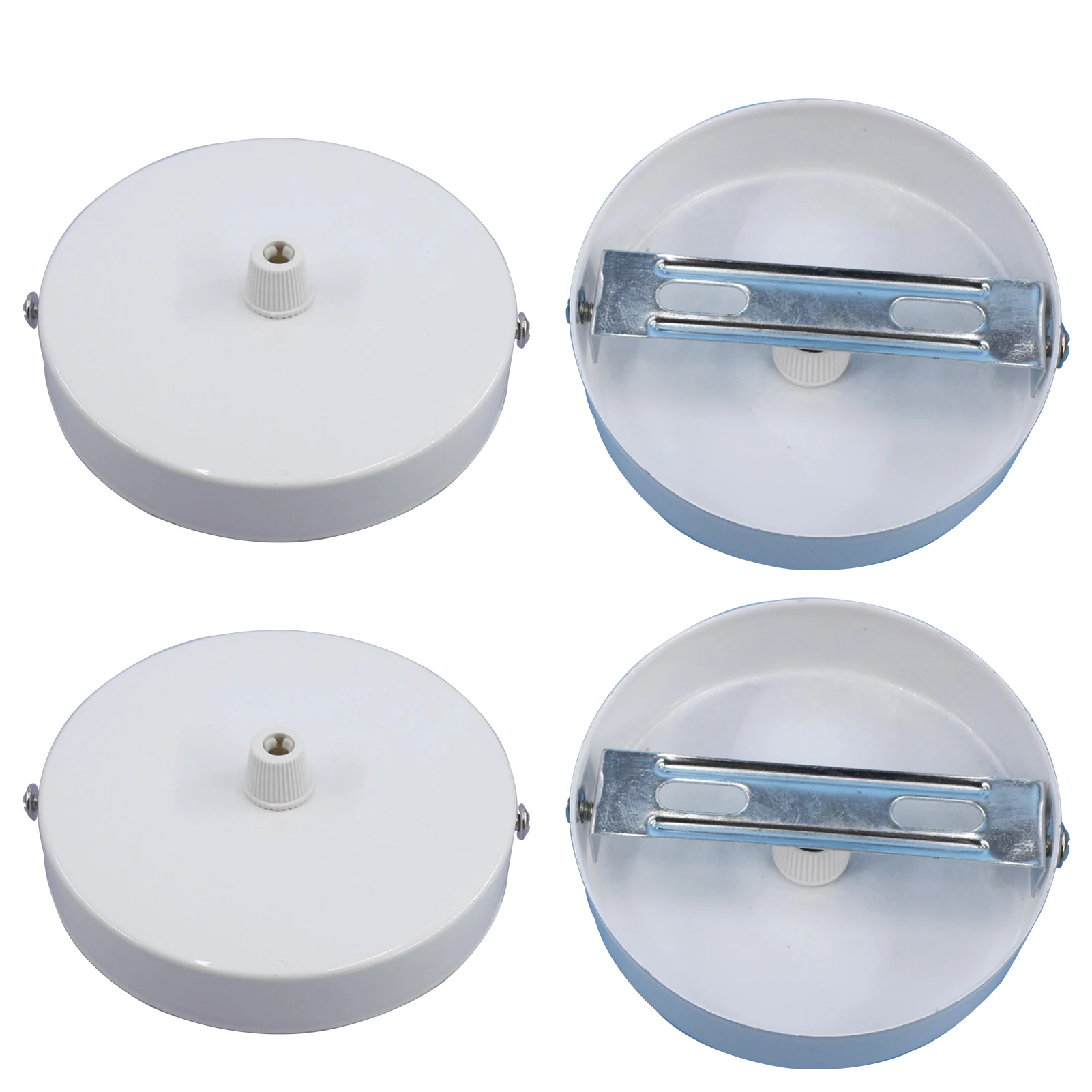 

4pcs Fixture Wire Cover Home Office Round Ceiling Light Canopy For Chandelier Easy Install DIY Iron Art Living Room With Screws