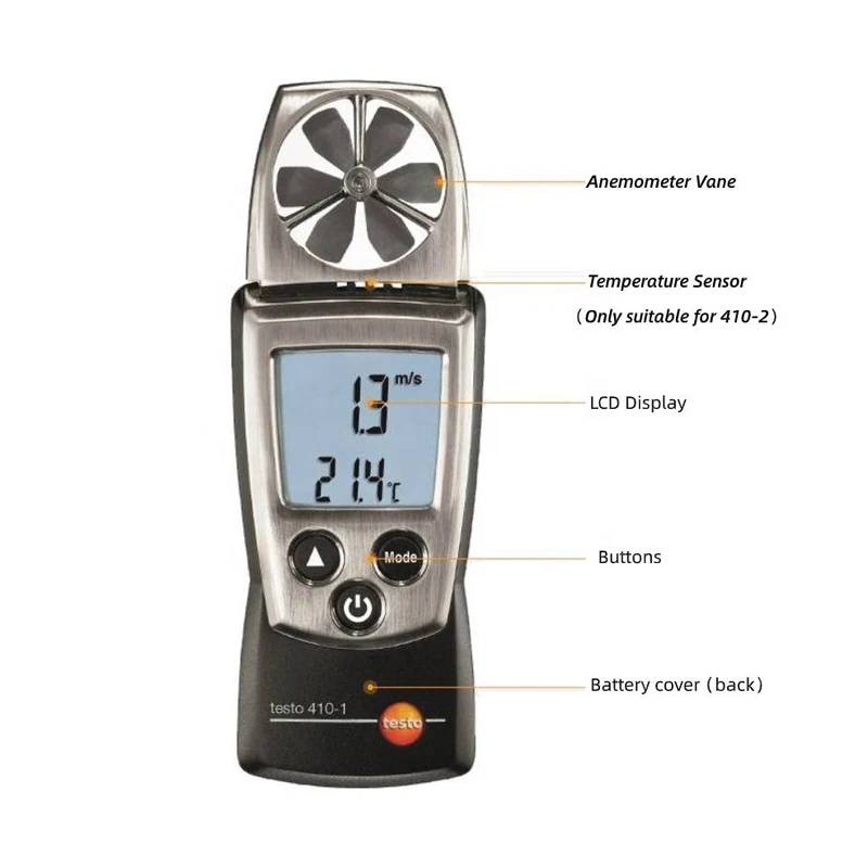 Testo 410-1 디지털 베인 풍속계 풍속