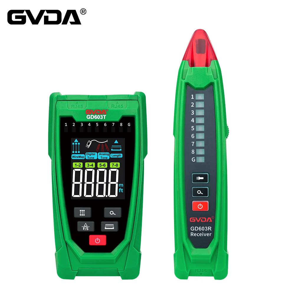 

GVDA Multifunctional Network Cable Tester LAN Telephone Wire Tracer Diagnose Tone Tracer Cable Detector Line Finder Wire Tracker