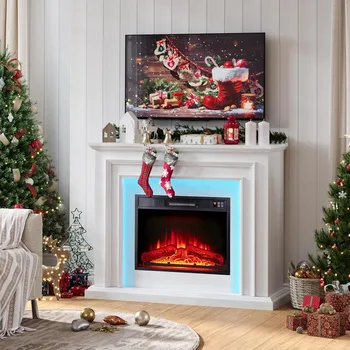 LED Electric Fireplace Mantel 1
