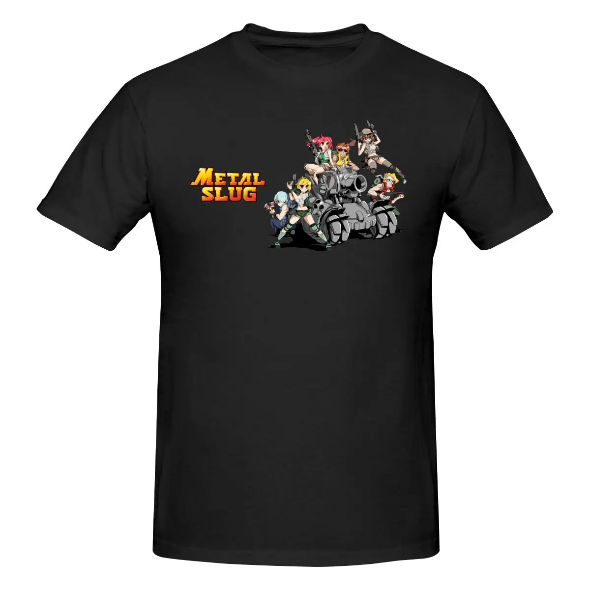 New Metal Slug T-Shirt Uomo Stampa Girocollo T-Shirt Estate Moda Manica Corta T-Shirt In Cotone