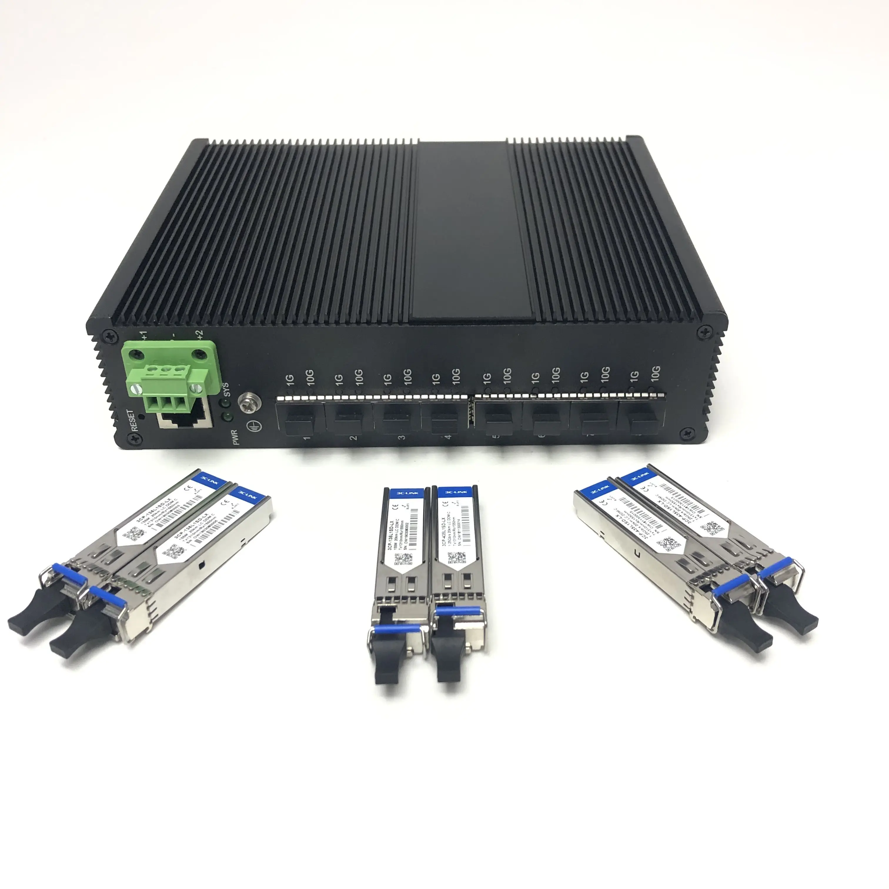

8 port 1G 10G industrial switch 6 8 port network switches SFP slots terminal industrial switch