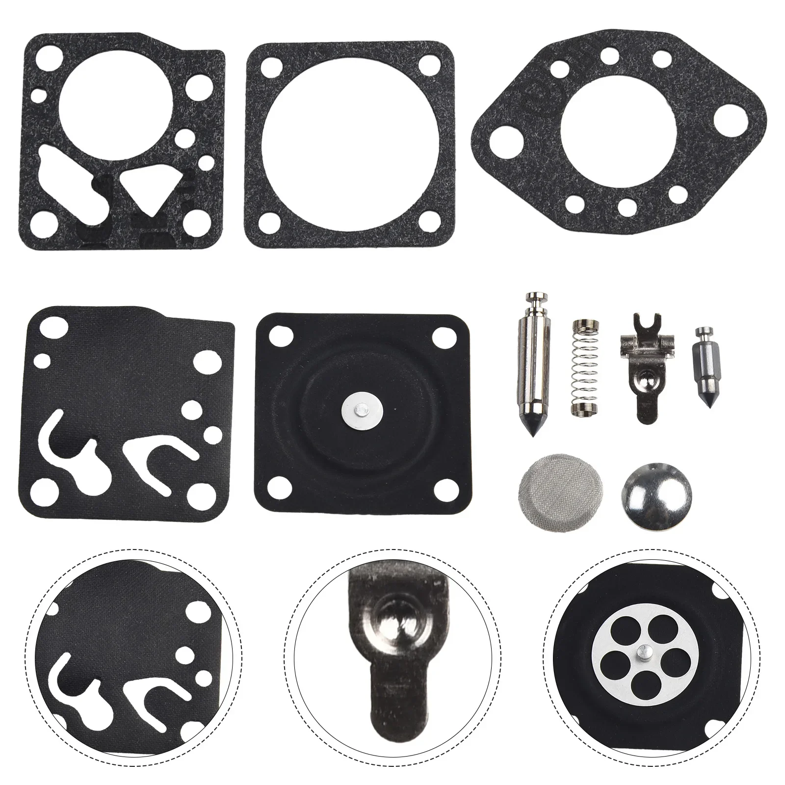 

1Set Carburetor Gaskets For Tillotson RK-14HU 15HU DG-2HU For Dolmar 110 Garden Power Tools Carburetor Seal Membrane Kit Parts