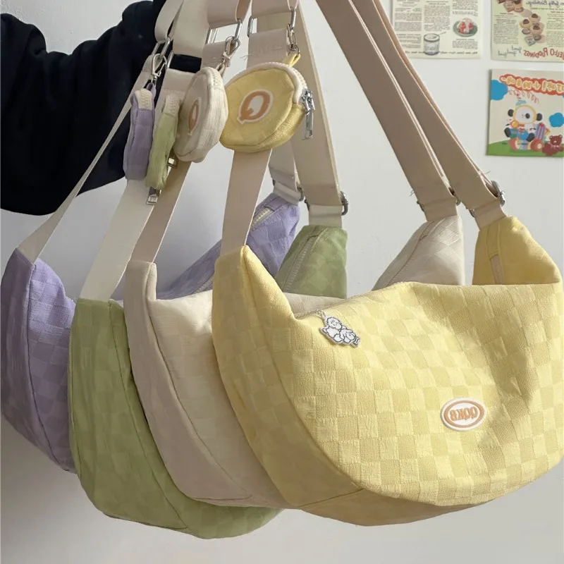 Xiuya Summer Fashion Womens Shoulder Bag College Style Japanese Fashion Casual Hobos Bag Large Capacity Harajuku Female Handbag