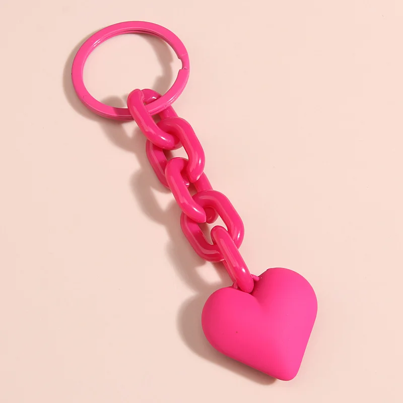 Elegant Handmade Heart Keychain - Acrylic Pendant Accessory