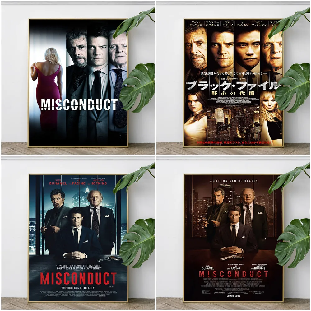 

Misconduct Thriller Film Poster Movie Wall Stickers Print Art Canvas Painting Video Room Cinema Decor
