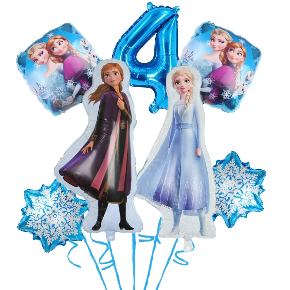 thumbnail image 1 of Decoraciones para fiesta de cumpleaños de Frozen de Disney, juego de globos temáticos de princesa Anna Elsa, vajilla desechable, pancarta, caja de dulces Frozen, 1 of 5