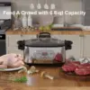 Slow Cooker with Timer, 6.8 Quart Crock Pot, Presets to Sous Vide, Bake, Sauté, Cook Rice& More, Nonstick Dishwasher-Safe Pot, A 2