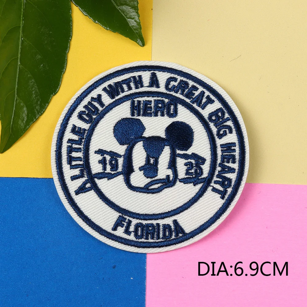 Cartoon Mickey  Minnie Mouse  Cloth Paste Minnie Couple Clothes Decoration Iron on Patches Embroidery Patches for Clothing 