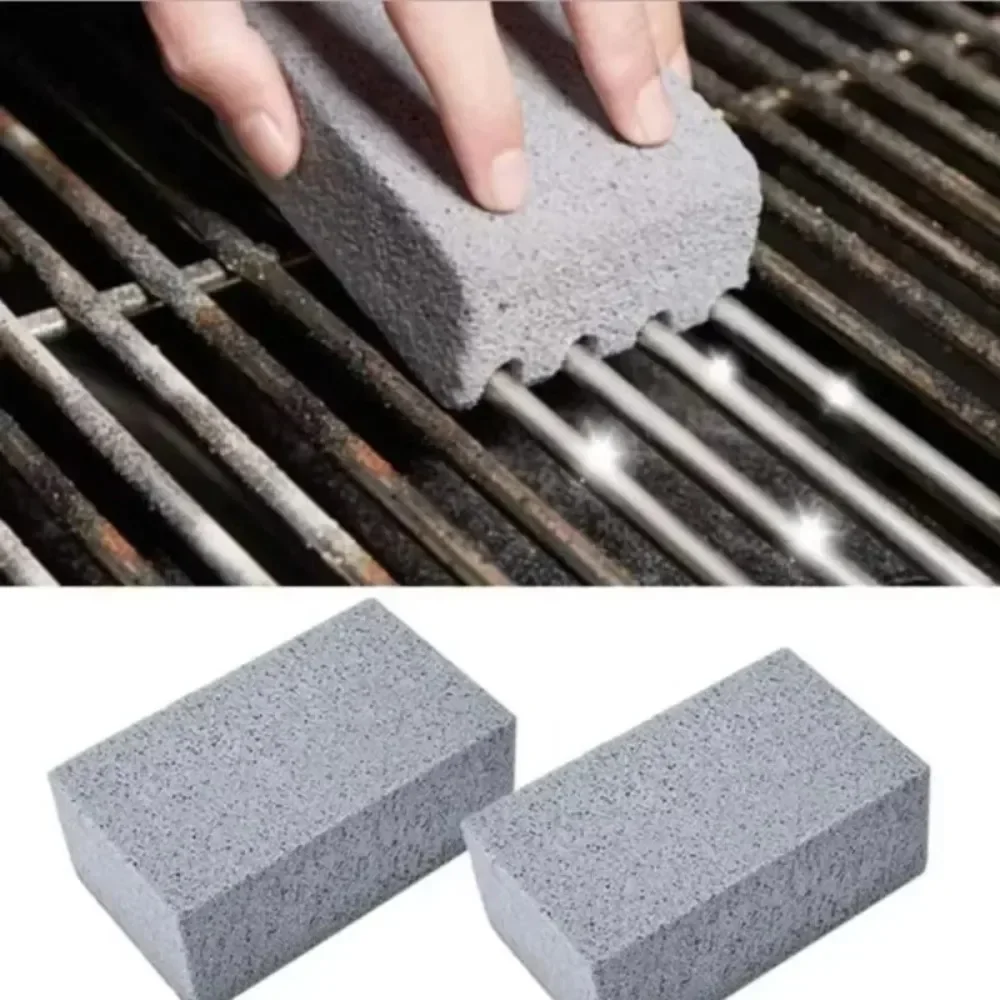 BBQ Grill Cleaning Brick Block Barbecue Cleaning Stone Racks Stains Grease Kitchen Cleaner Gadgets BBQ Tool Oil Stain