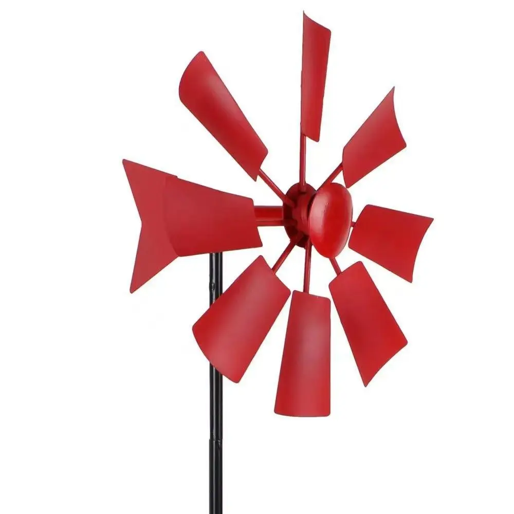 Neue 24 * 73 cm Schmiedeeisen Metall Rotierende Windmühle 8 Farben Metall Wind Spinner Garten Plugin Rotierende Windmühle – Detail 9