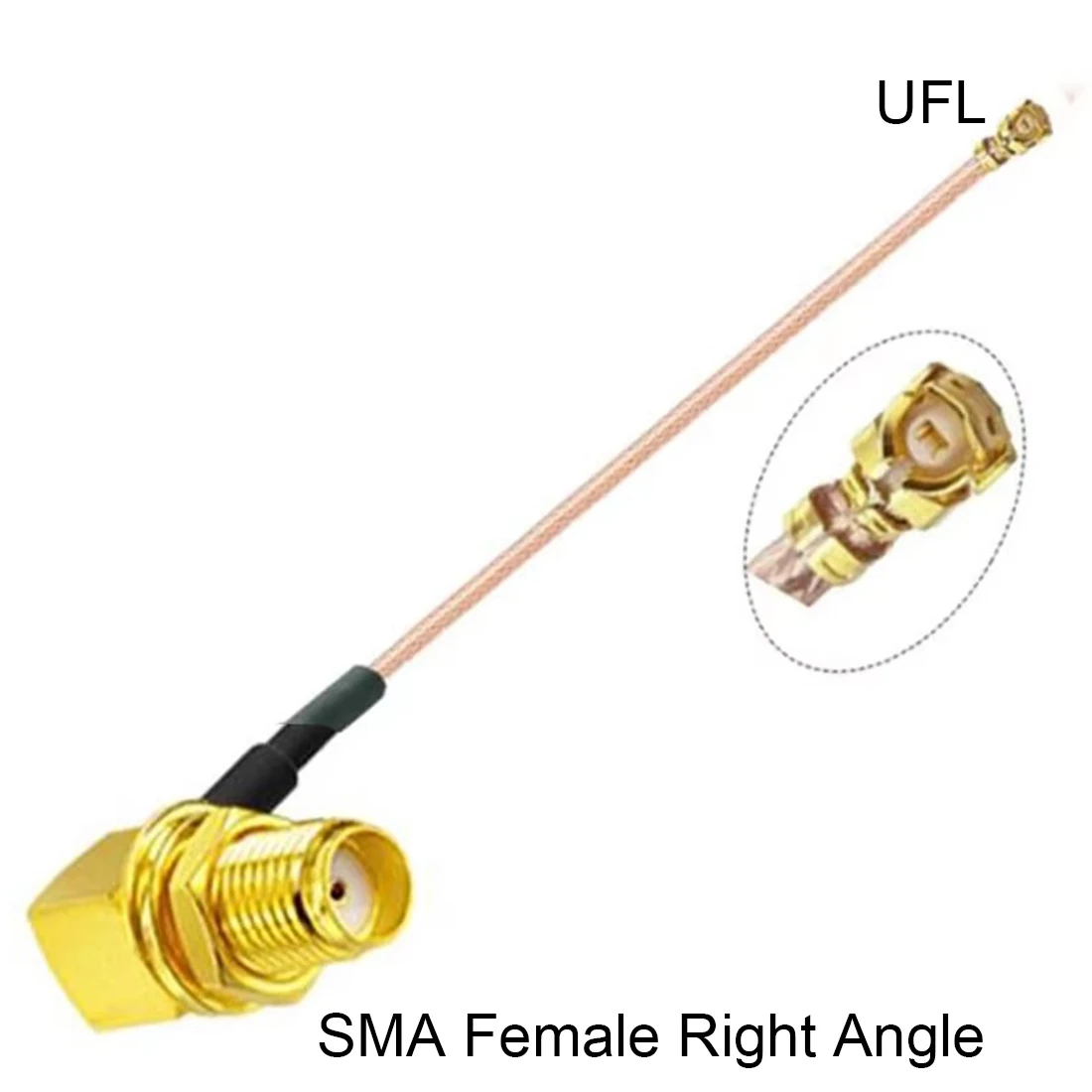 1PC SMA Weibliche Rechtwinklig zu U.FL RG178 Kabel Buchsen Jack Anschlüsse Ada6pter für Wifi Router GPS AP NEUE Großhandel