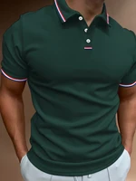 Polo d'été à manches courtes et col élastique pour hommes, couleur unie, séchage rapide, T-Shirt de sport pour vêtements actifs 6