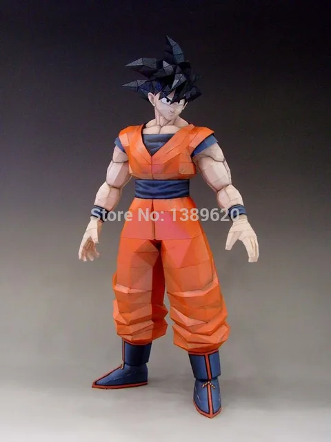 Anime Goku 3D Puzzle DIY Paper Model Completed Height 30cm Educational Toy 1