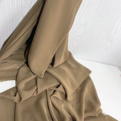 Elegant White Ivory Chiffon Fabric - Luxurious Georgette for Bridal Veils, Wedding Decor, and DIY Creations (Brown)