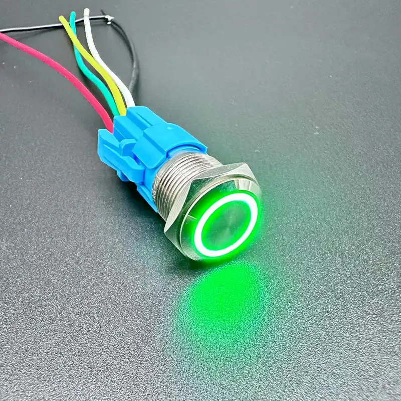 12/16/19/22MM Waterproof Metal Push Button Switch LED Light Momentary Latching Car Engine Power Switch  5V 12V 24V 220V Red Blue - Image 15
