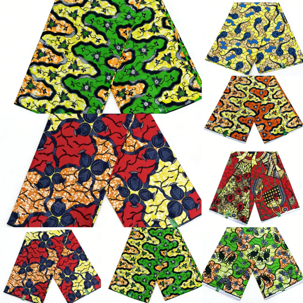 Wholesale Super Quality African Ankara Wax Fabric New 100% Cotton Material Soft Fashion Pink Tissu Pagne Africa Prints 1