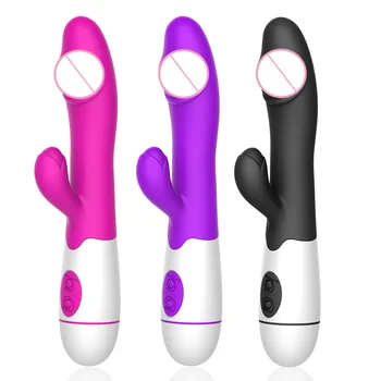 30 Speed Rabbit Vibrator Female Clitoral Stimulation Rechargable Realistic Dildo G Spot Vibrator Magic Wand Adult Women Sex Toys 6