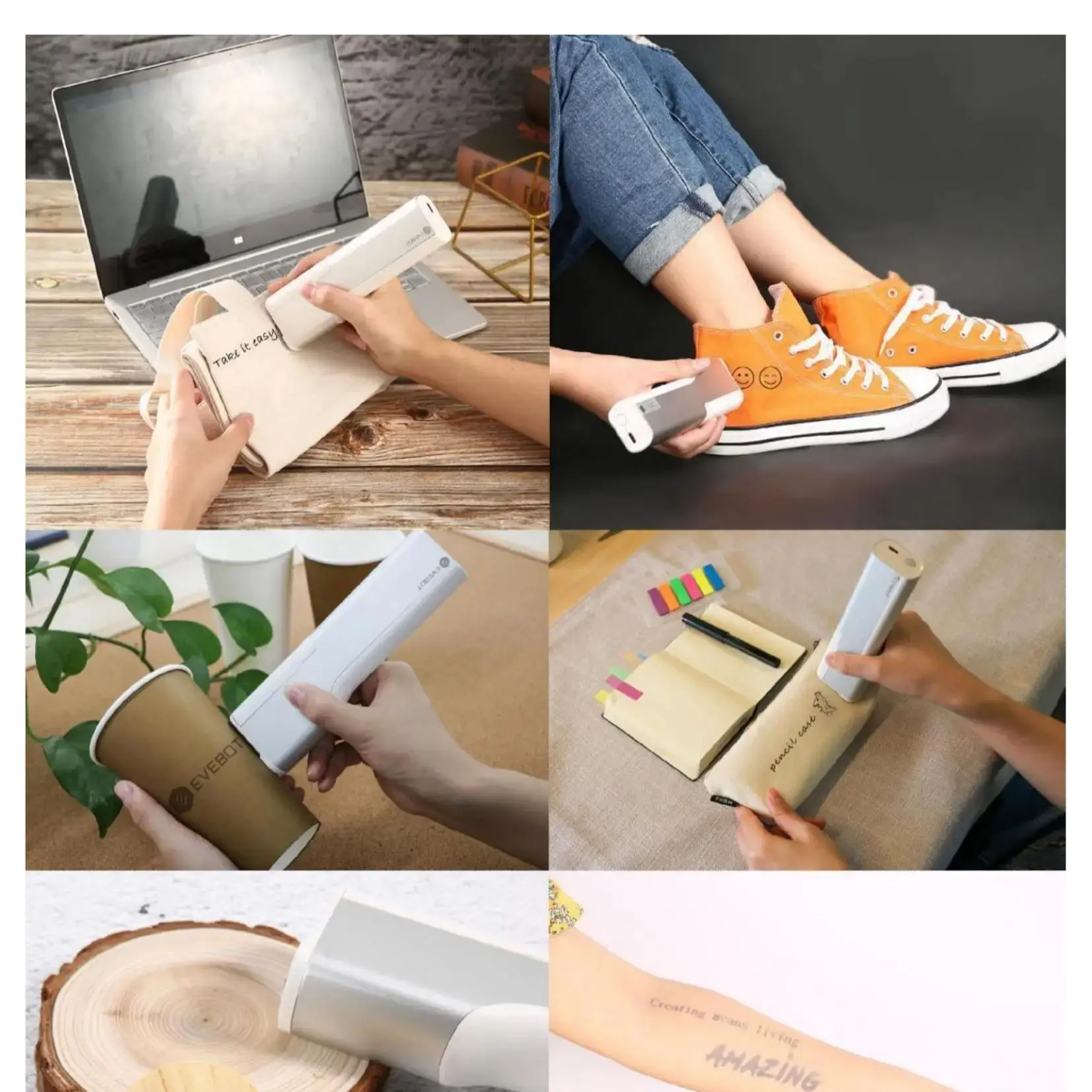 잉크 잉크젯 프린터, DIY 맞춤형 인쇄 식품 패턴 로고, 와이파이 연결 인쇄 범위, 26*100mm 휴대용 인쇄펜