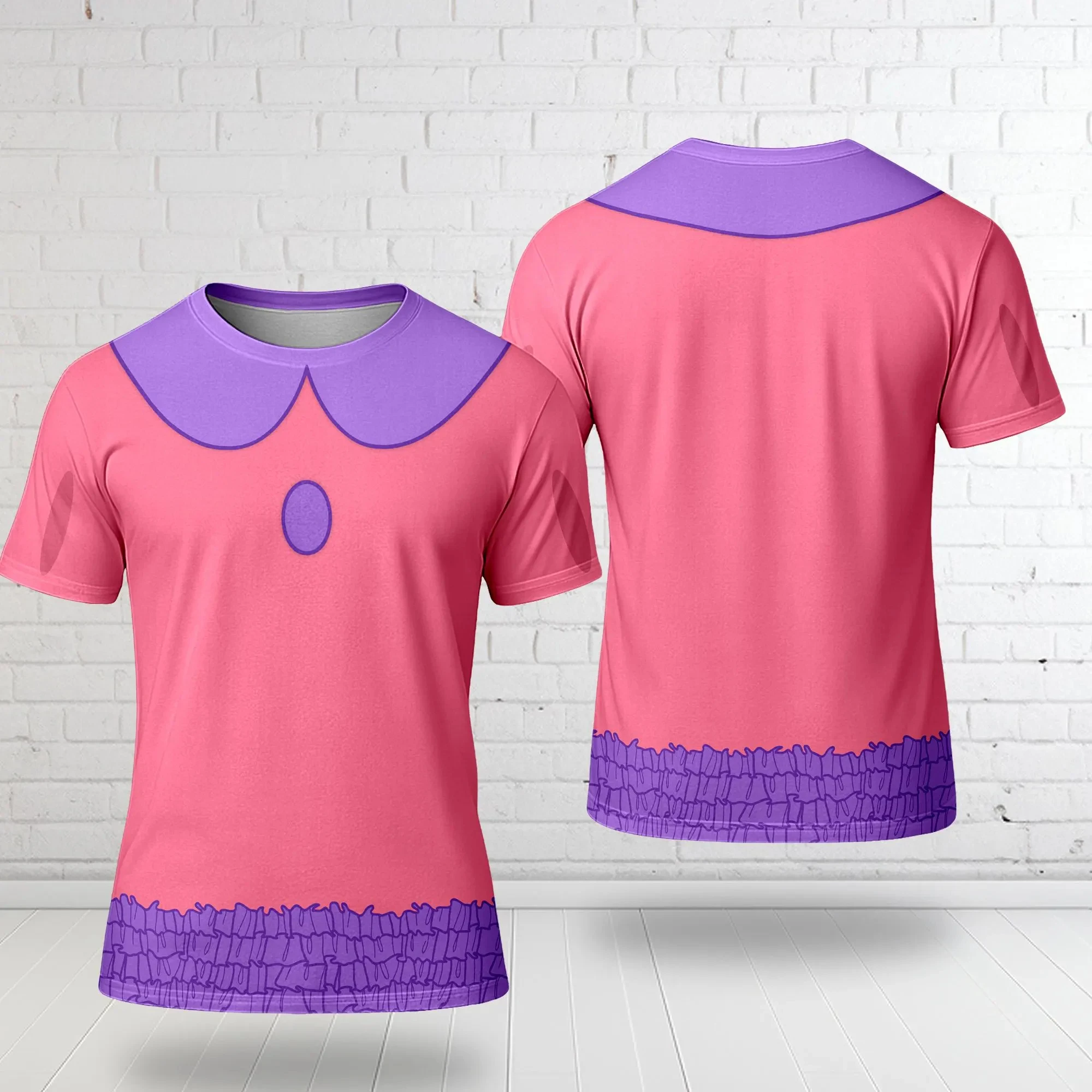 T-shirt Rose & Violet Style Cartoon – Col Peter Pan Unique