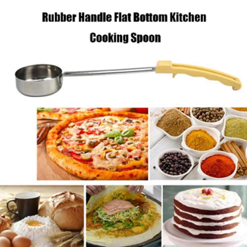 Stainless Steel Pizza Sauce Spoon Pizza Spread Ladle Serving Spoon With Long Handle Kitchen Baking Tool