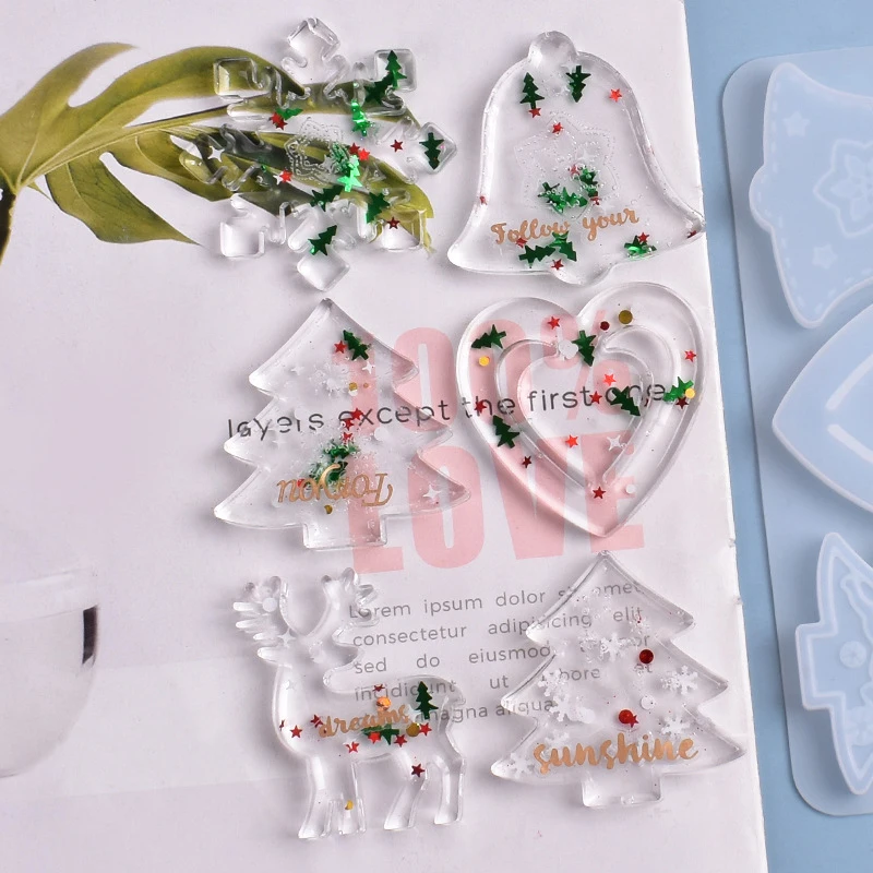 12 Grids Epoxy Resin Filling Colorful Love Heart Cross Resin Sequins For  DIY Pendant Keychain Making Supplies epoxy kit complet