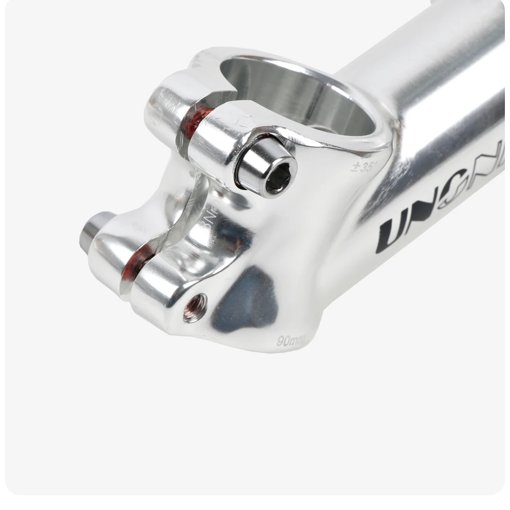 UNO Poliert Silber Fahrrad Stem UNO 7 17 35 Grad Aluminium Legierung Berg MTB Zubehör Bike Lenker Vorbauten 28.6*31,8mm – Detail 16