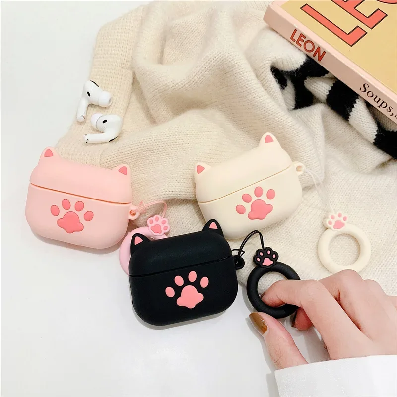 

Cat Paw Cartoon for Airpods 1 2 Case Cute Soft Silicone Wireless Earphone Charging Cover for AirPods Pro Bluetooth Case Headset