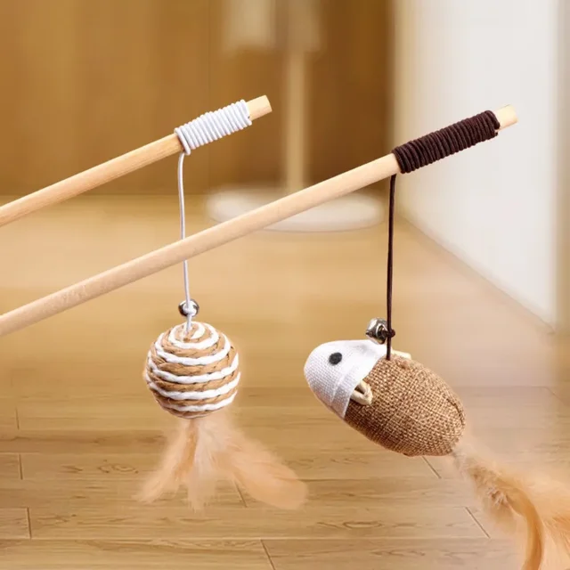 1PC Teaser Feather Toys Kitten Funny Colorful Rod Cat Wand Toys Wood Pet Cat Toys Interactive Stick Pet Cat Supplies 1PC Teaser Feather Toys Kitten Funny Colorful Rod Cat Wand Toys Wood Pet Cat Toys Interactive Stick Pet Cat Supplies