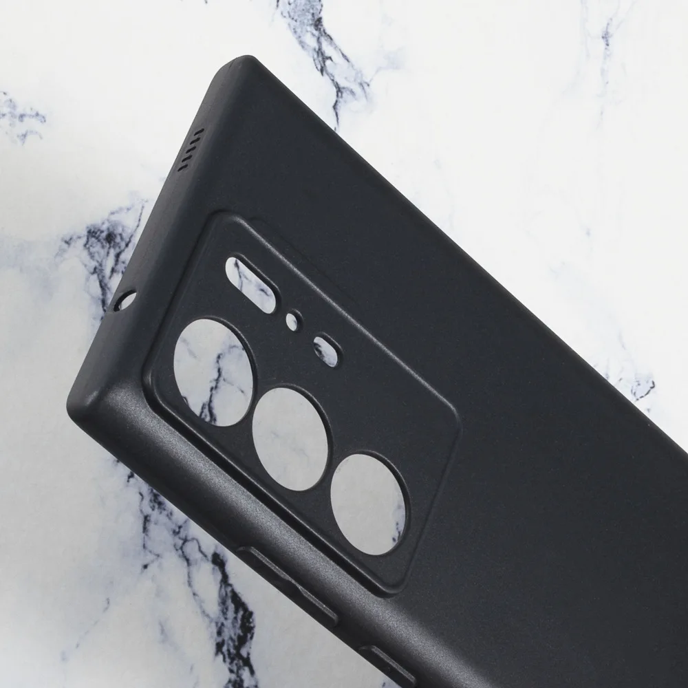 Premium Black Soft Silicone Phone Case - Durable TPU Protective Cover, 6.8 Inch